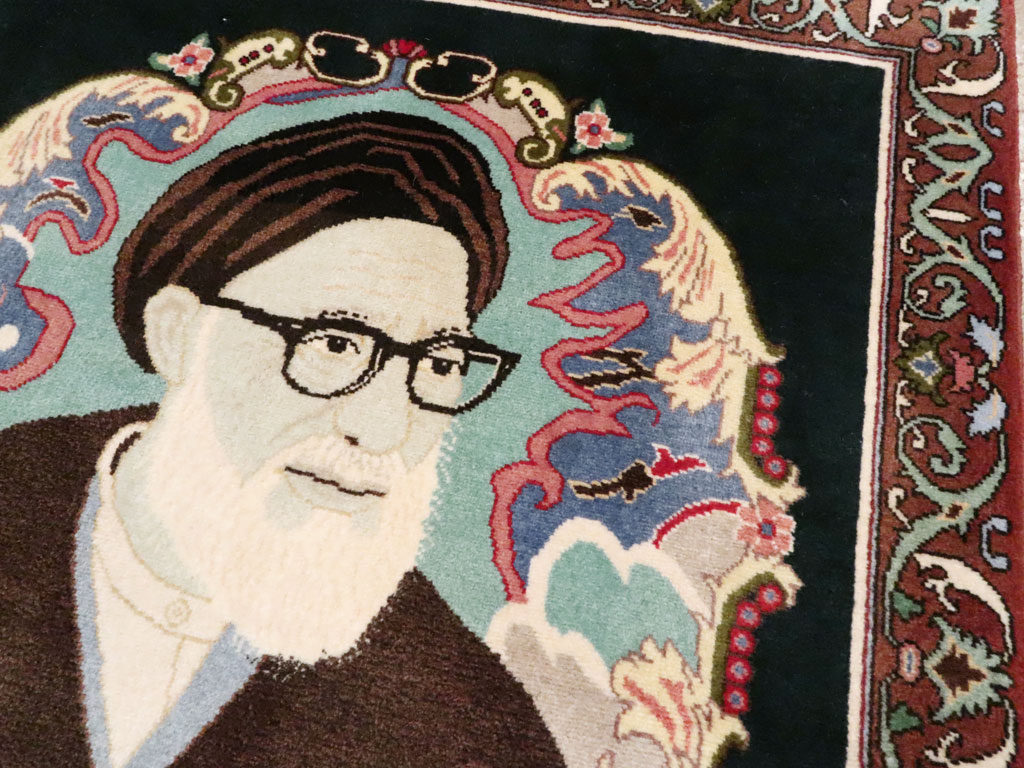 Persian Pictorial Tabriz Rug, No.27100 - Staging