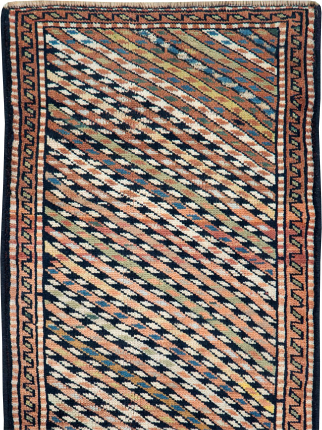 Vintage Persian Kurd Rug, No.27103 - Staging