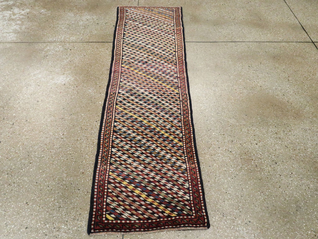 Vintage Persian Kurd Rug, No.27103 - Staging