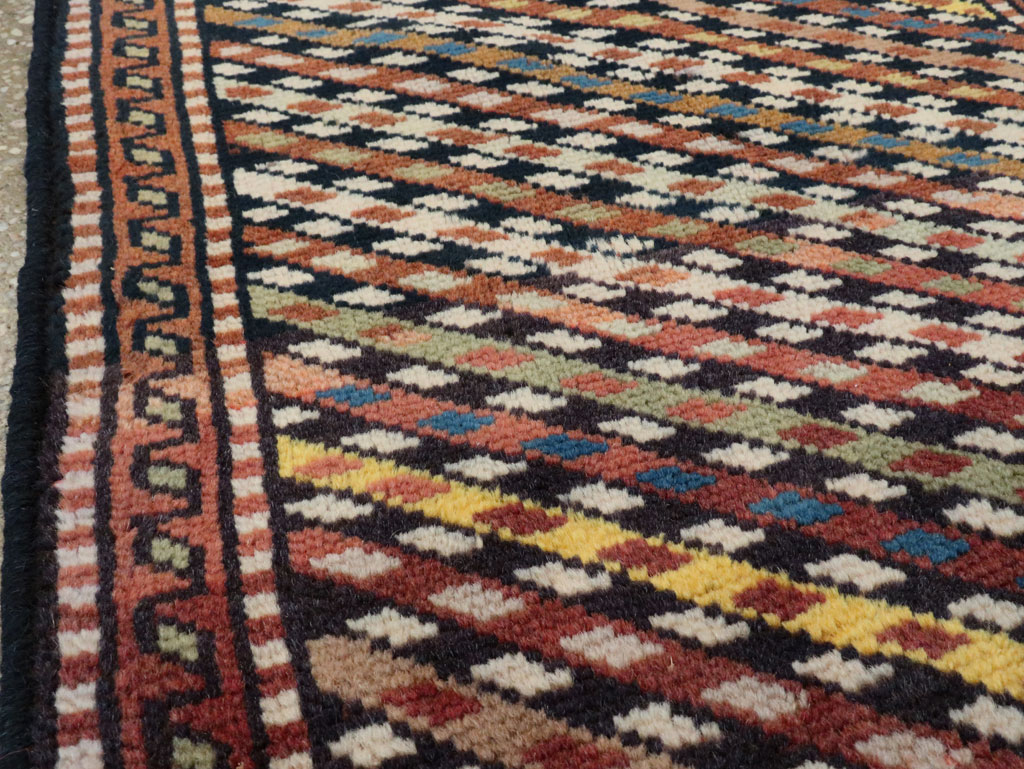Vintage Persian Kurd Rug, No.27103 - Staging