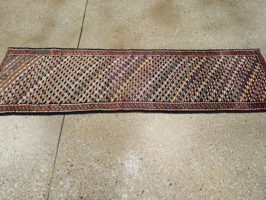 Vintage Persian Kurd Rug, No.27103 - Staging