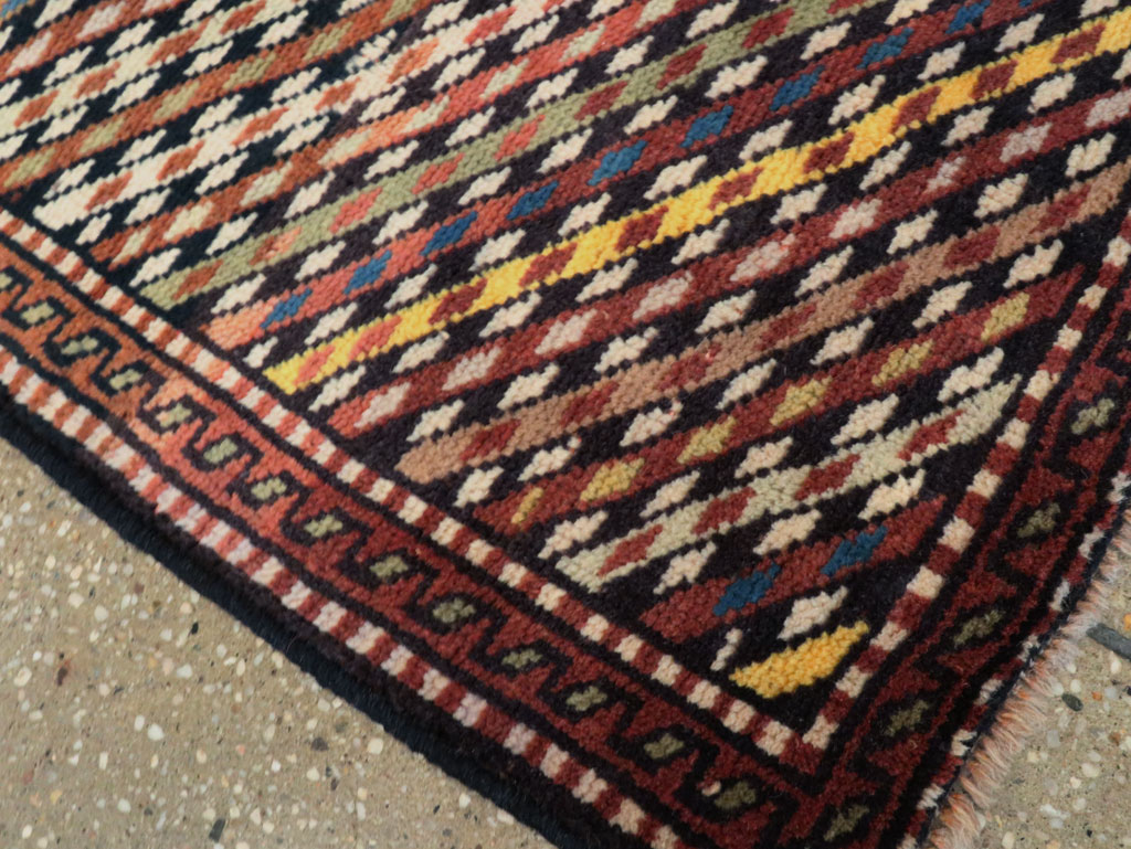 Vintage Persian Kurd Rug, No.27103 - Staging