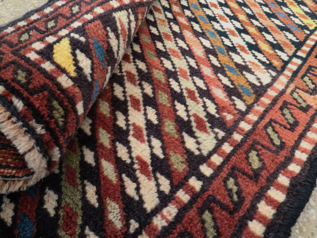 Vintage Persian Kurd Rug, No.27103 - Staging