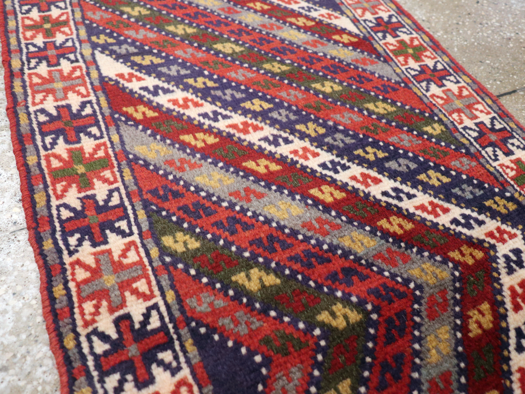 Vintage Persian Shiraz Small Runner, No.27109 - Staging