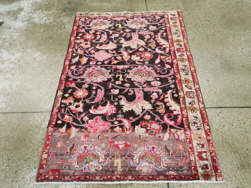 Vintage Persian Ardabil Throw Rug, No.27111 - Staging