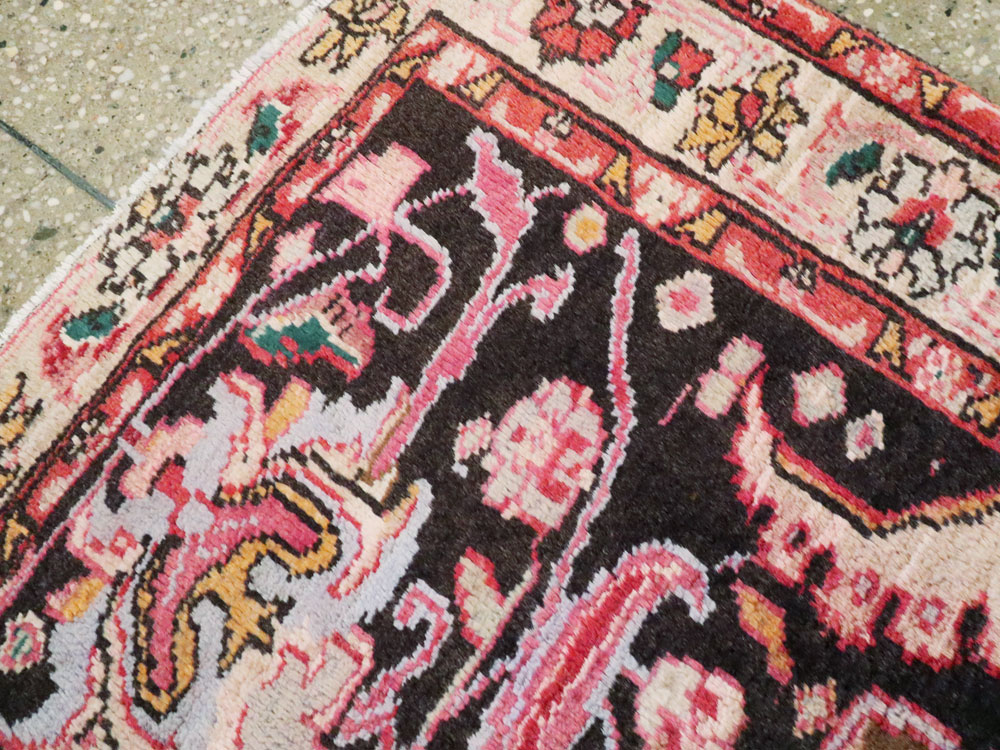 Vintage Persian Ardabil Throw Rug, No.27111 - Staging