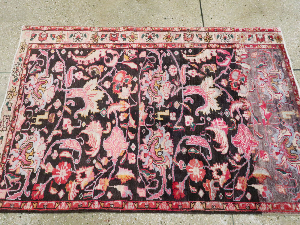 Vintage Persian Ardabil Throw Rug, No.27111 - Staging
