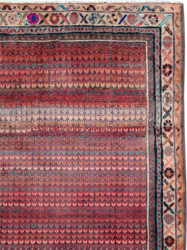 Vintage Persian Malayer Throw Rug, No.27119 - Staging