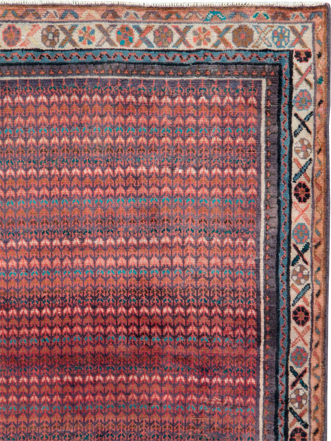 Vintage Persian Malayer Throw Rug, No.27119 - Staging