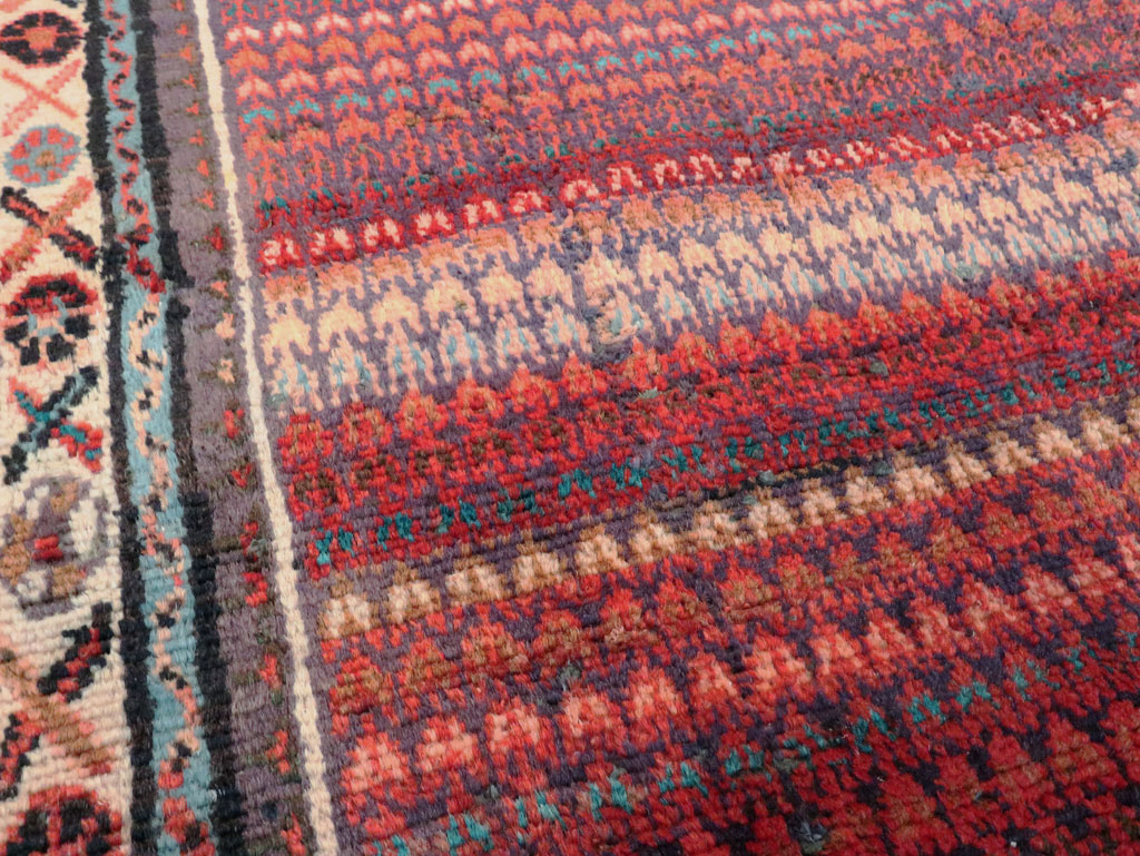 Vintage Persian Malayer Throw Rug, No.27119 - Staging