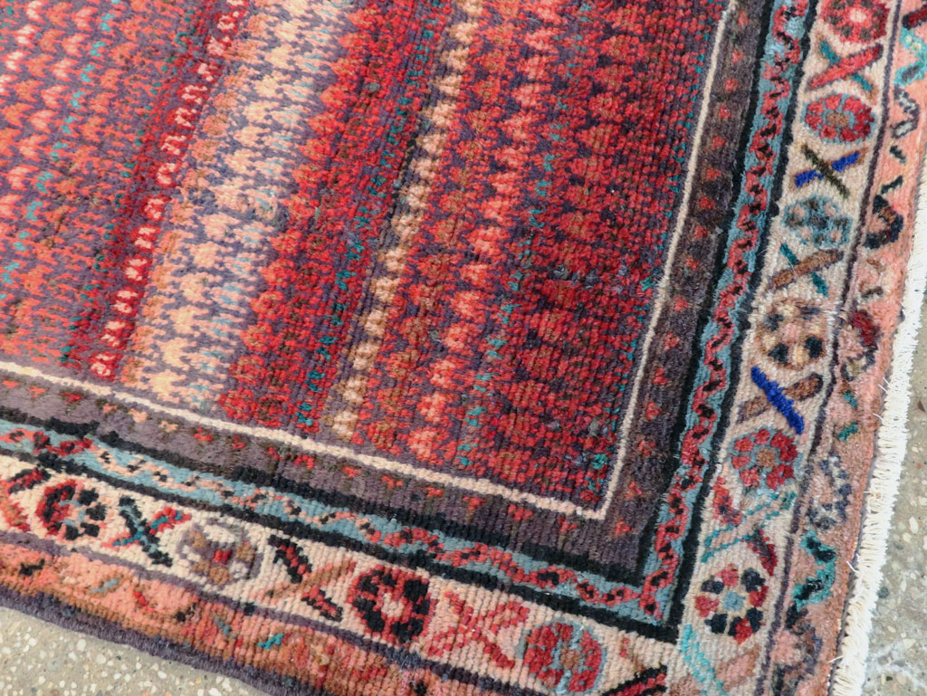 Vintage Persian Malayer Throw Rug, No.27119 - Staging