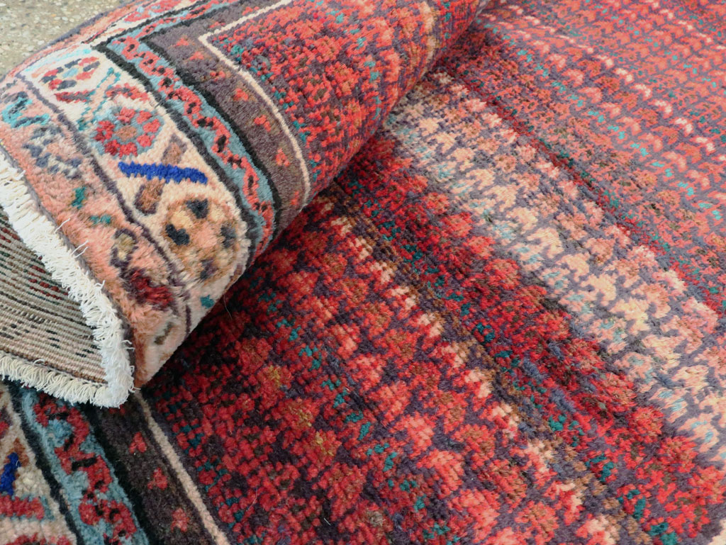 Vintage Persian Malayer Throw Rug, No.27119 - Staging