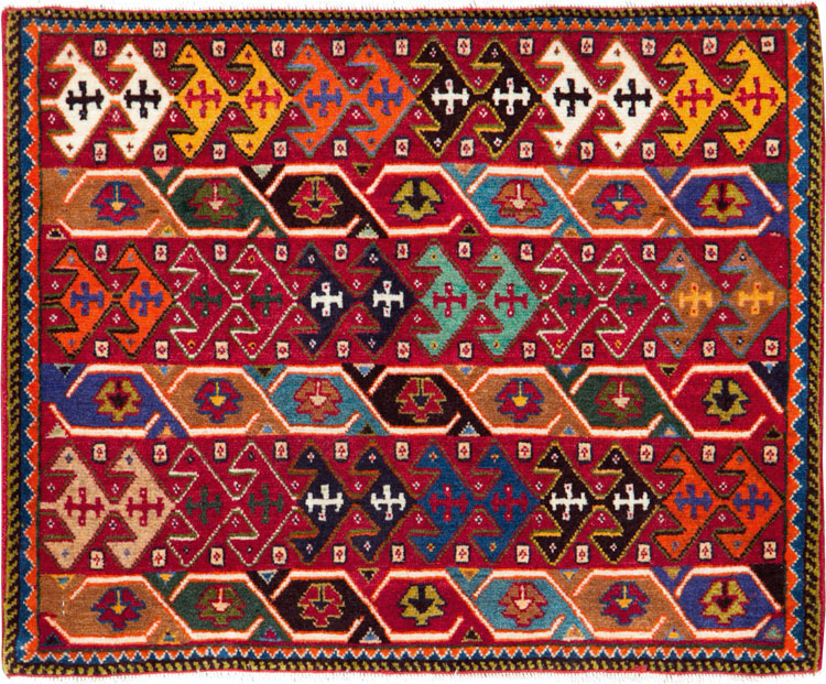 Vintage Persian Afshar Rug (Pair: 2 of 2), No.27121 - Staging