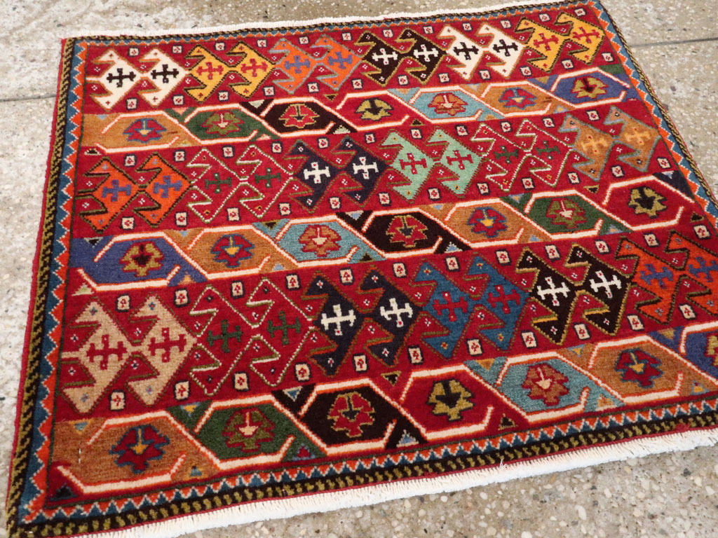 Vintage Persian Afshar Rug (Pair: 2 of 2), No.27121 - Staging