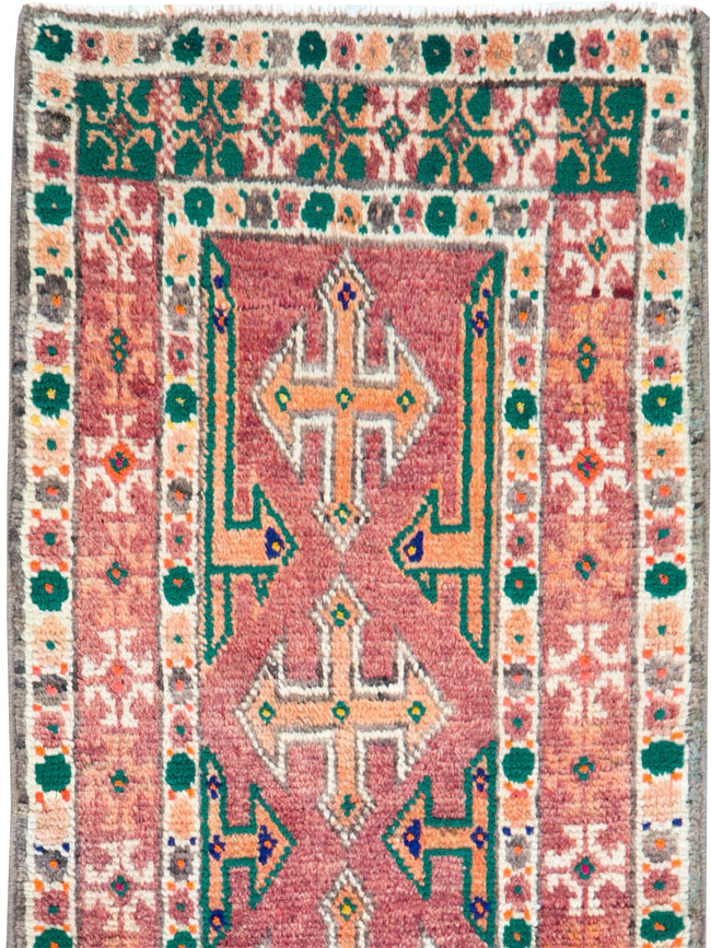 Vintage Persian Hamadan Runner, No.27127 - Staging