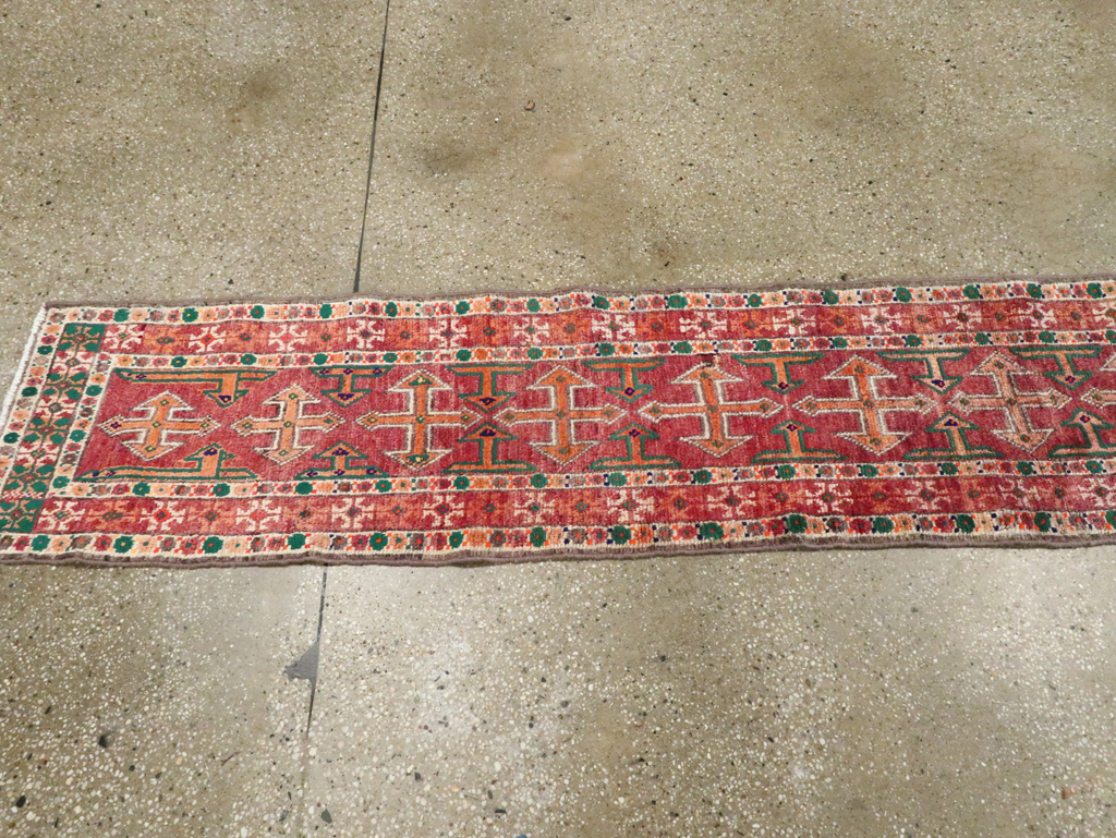 Vintage Persian Hamadan Runner, No.27127 - Staging