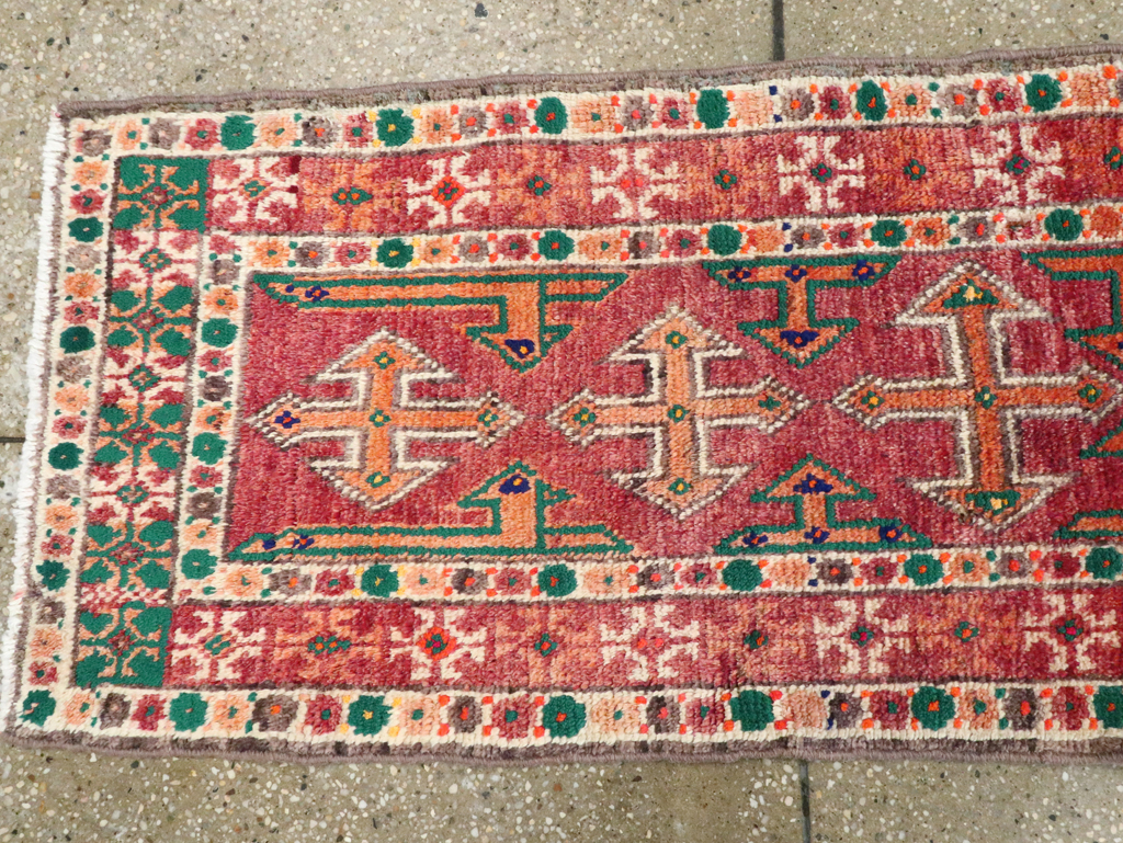 Vintage Persian Hamadan Runner, No.27127 - Staging