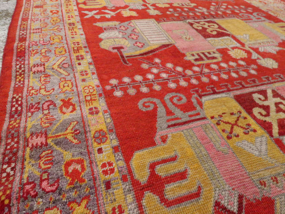 Antique Khotan Rug, No.27135 - Staging