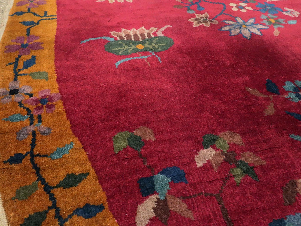 Vintage Chinese Deco Rug, No.27137 - Staging