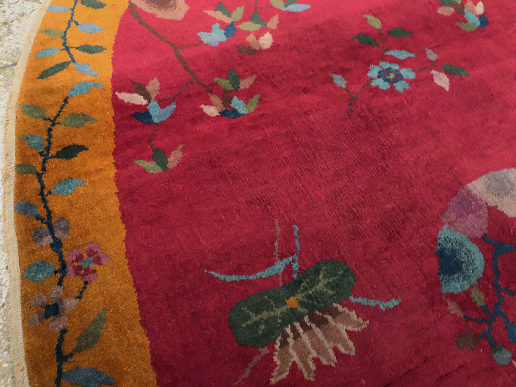 Vintage Chinese Deco Rug, No.27137 - Staging