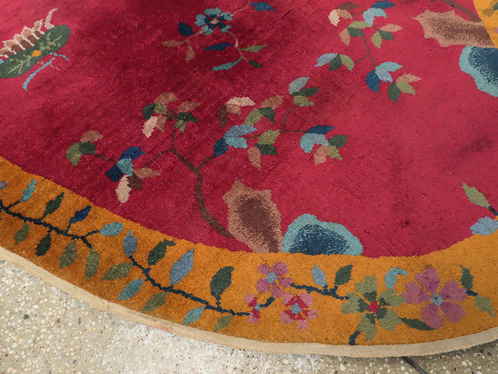 Vintage Chinese Deco Rug, No.27137 - Staging