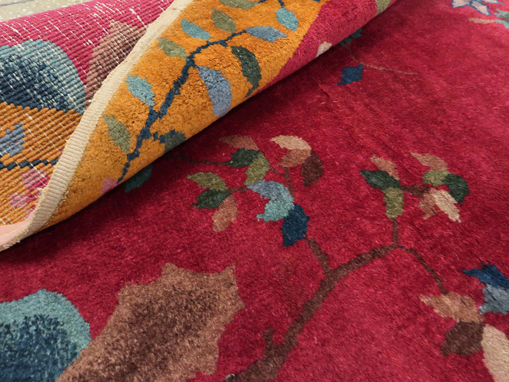 Vintage Chinese Deco Rug, No.27137 - Staging