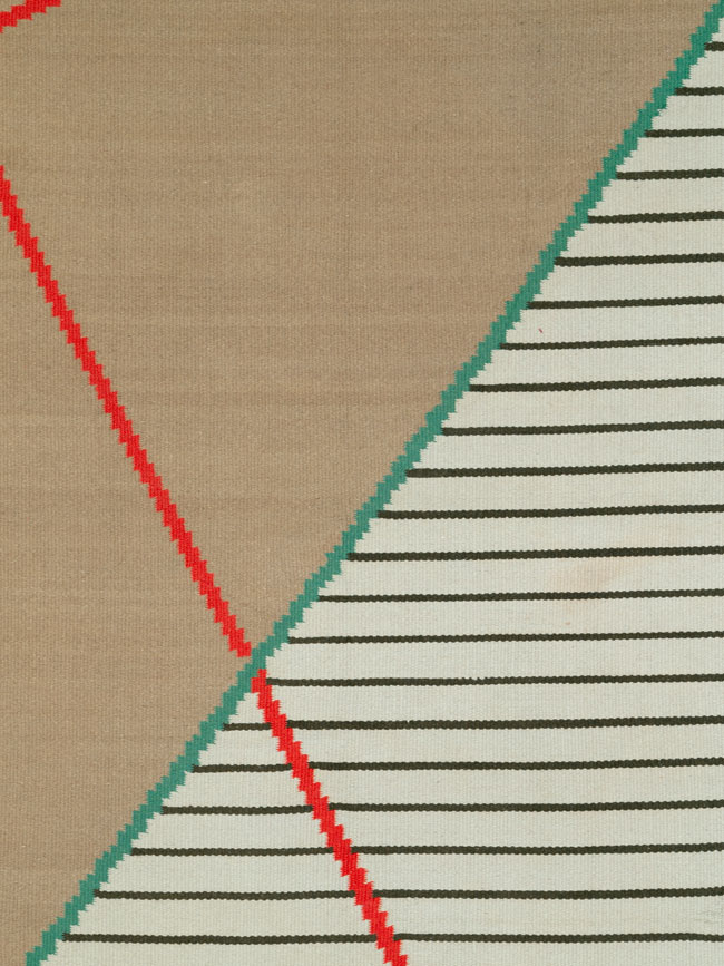 Vintage Czech Kilim Flatweave By Antonin Kybal, No.27138 - Staging