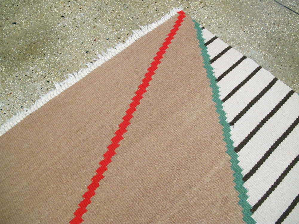 Vintage Czech Kilim Flatweave By Antonin Kybal, No.27138 - Staging