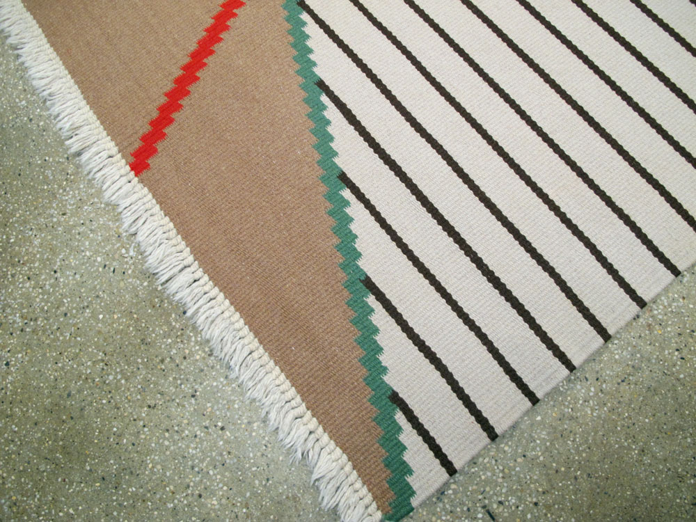 Vintage Czech Kilim Flatweave By Antonin Kybal, No.27138 - Staging