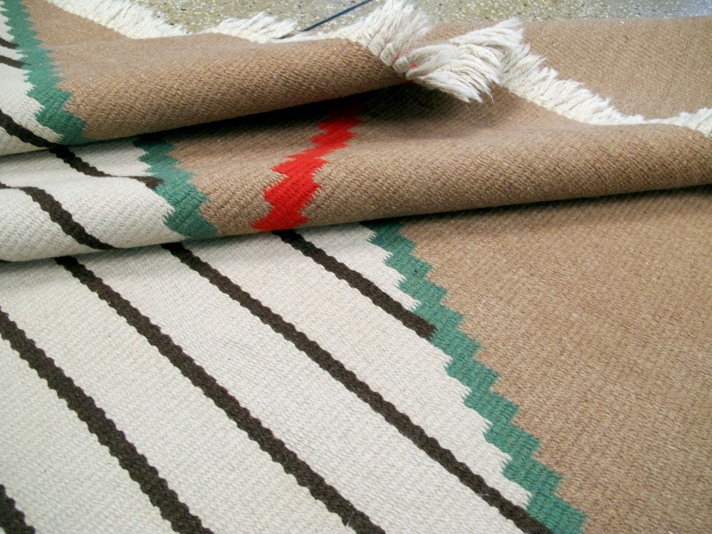 Vintage Czech Kilim Flatweave By Antonin Kybal, No.27138 - Staging