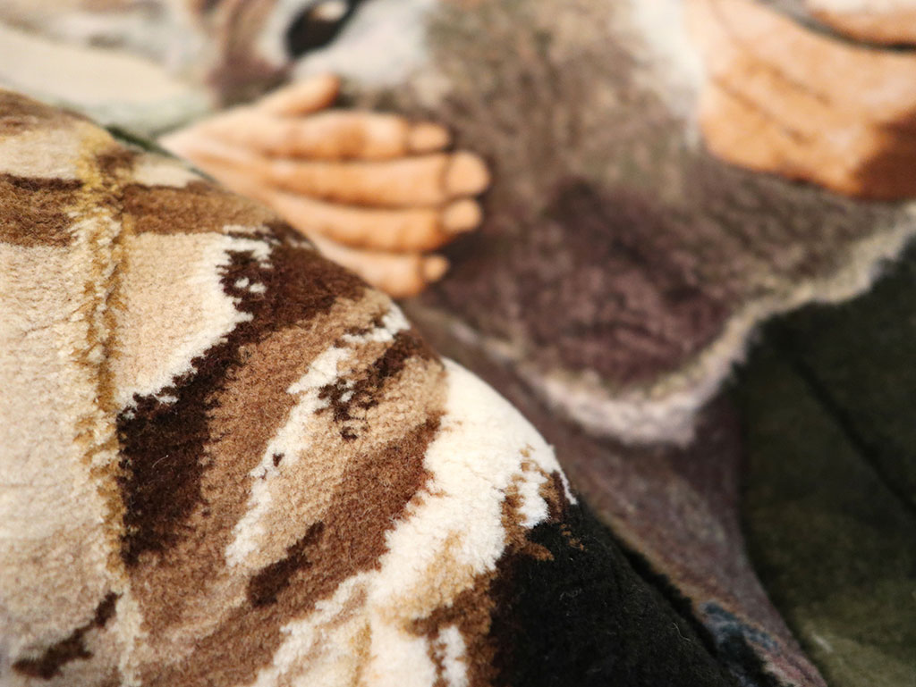 Modern Persian Tabriz Pictorial Rug, No.27140 - Staging