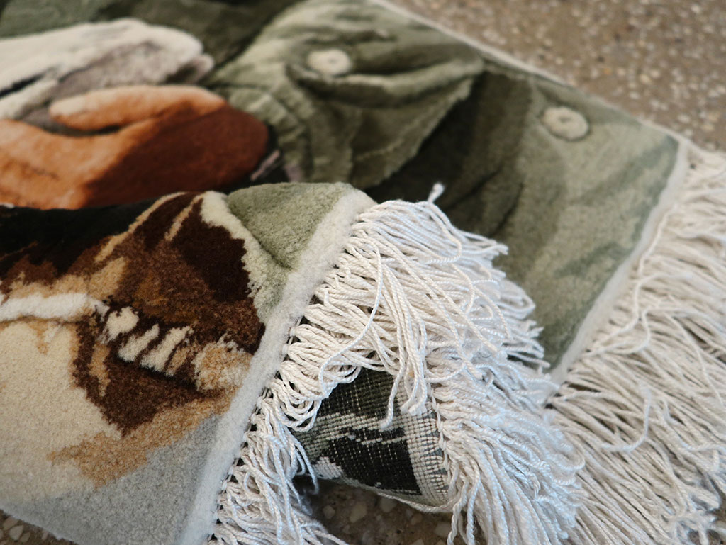 Modern Persian Tabriz Pictorial Rug, No.27140 - Staging