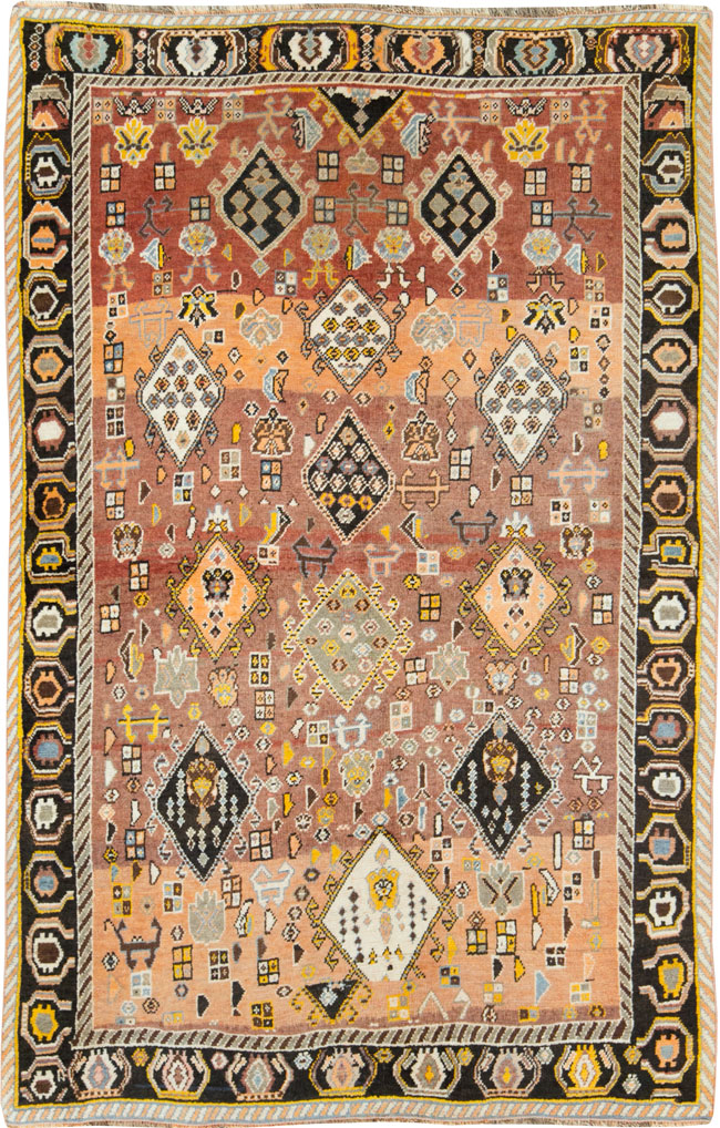 Vintage Persian Gabbeh Rug, No.27142 - Staging