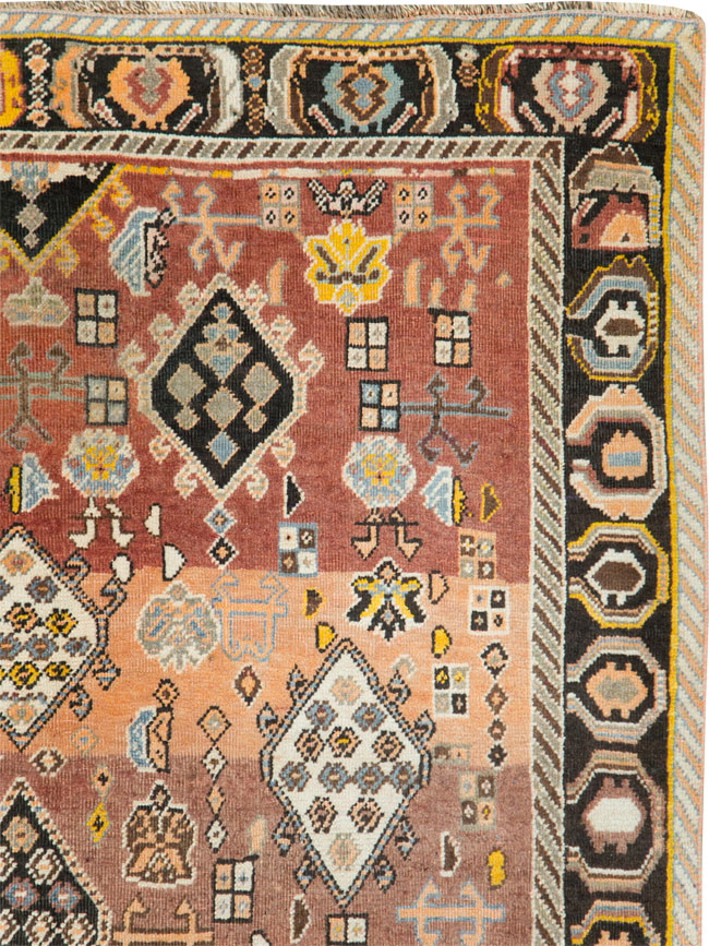 Vintage Persian Gabbeh Rug, No.27142 - Staging