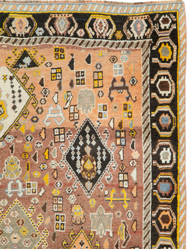 Vintage Persian Gabbeh Rug, No.27142 - Staging