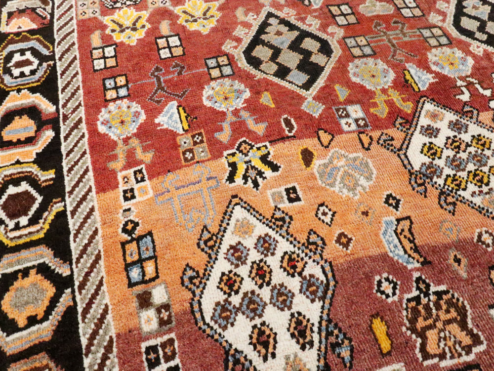 Vintage Persian Gabbeh Rug, No.27142 - Staging