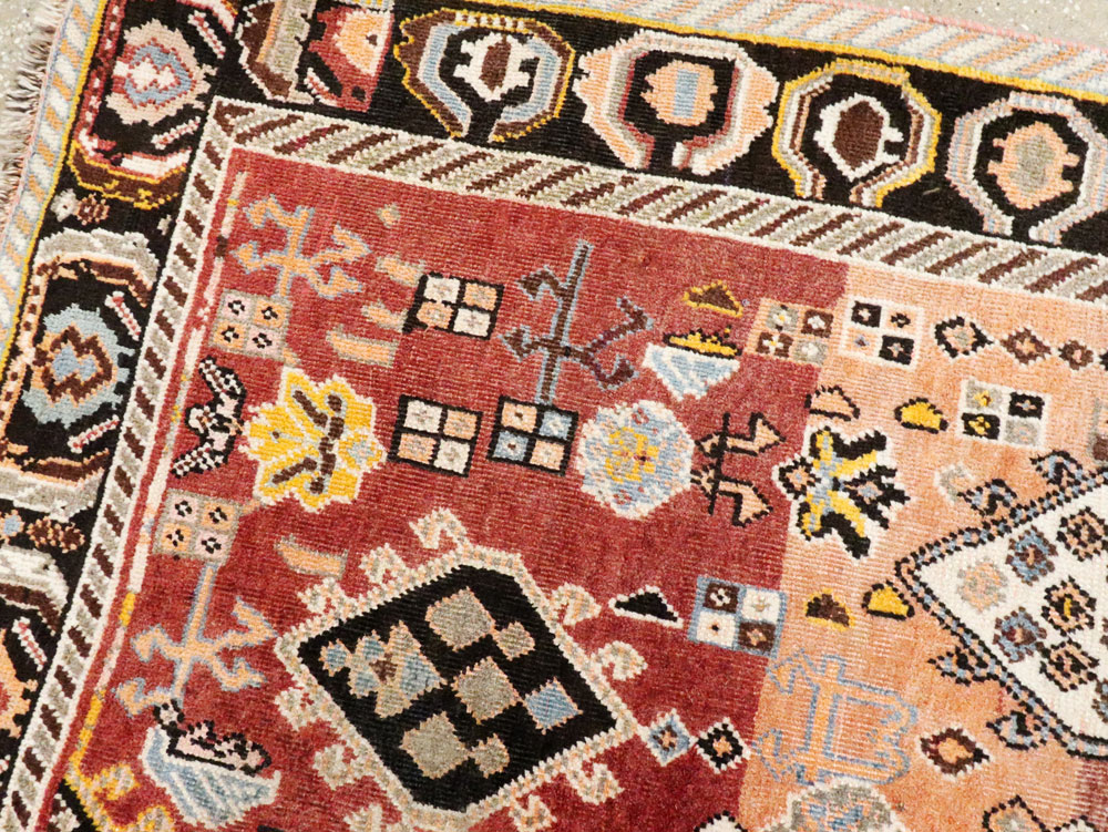 Vintage Persian Gabbeh Rug, No.27142 - Staging