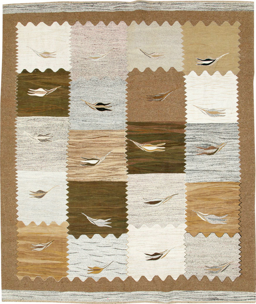 Modern Turkish Flatweave Kilim, No.27165 - Staging