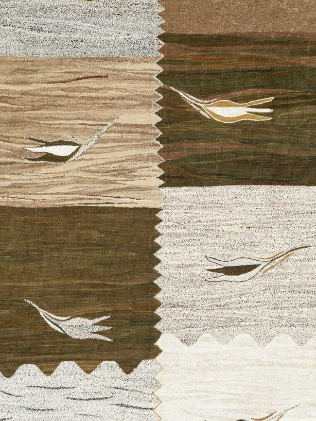 Modern Turkish Flatweave Kilim, No.27165 - Staging