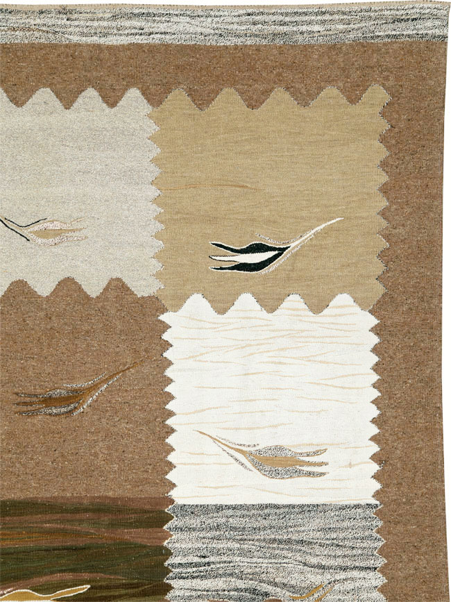 Modern Turkish Flatweave Kilim, No.27165 - Staging
