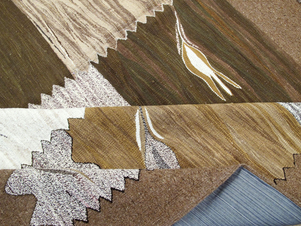 Modern Turkish Flatweave Kilim, No.27165 - Staging