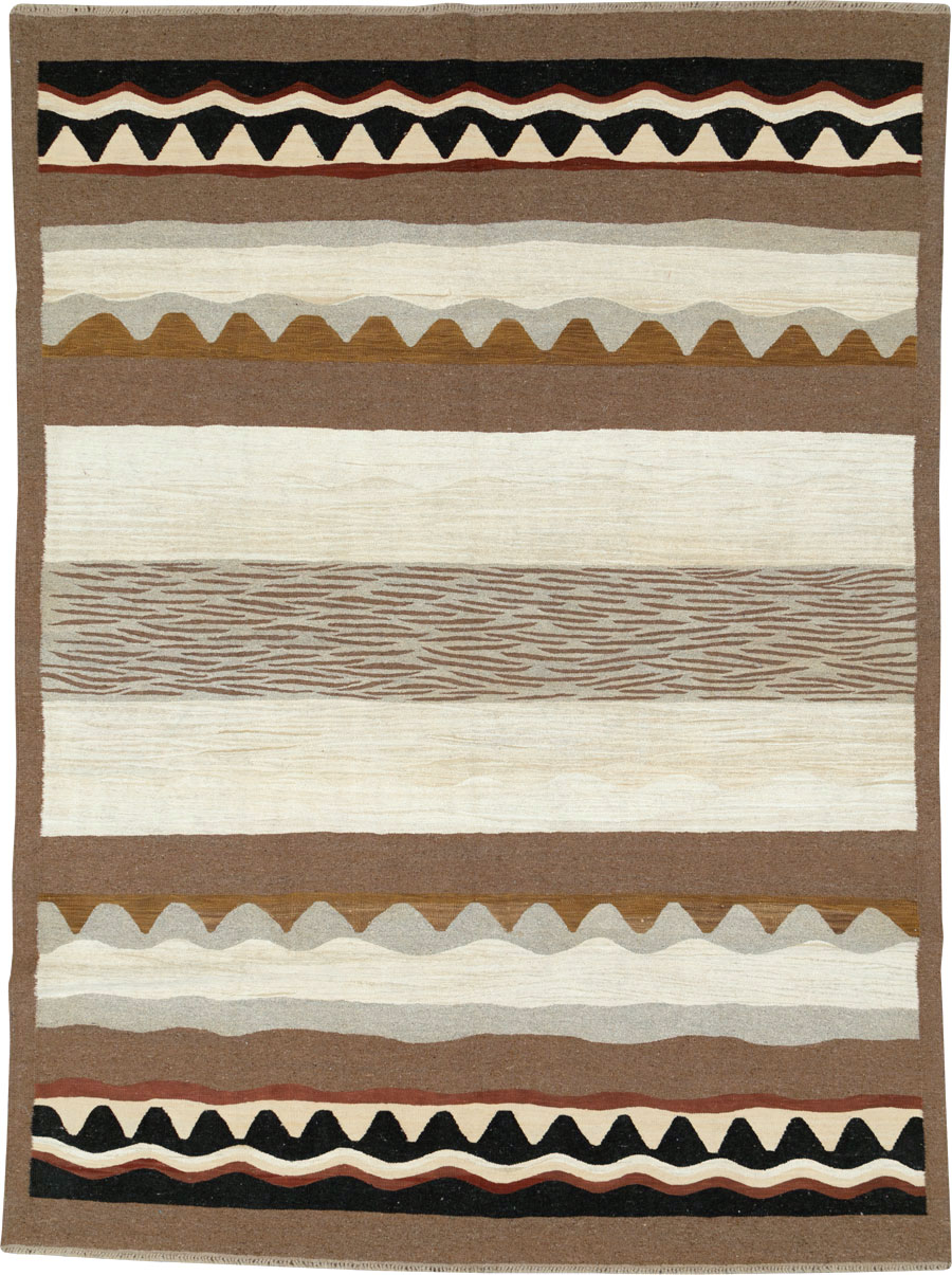 Modern Turkish Flatweave, No.27166 - Staging