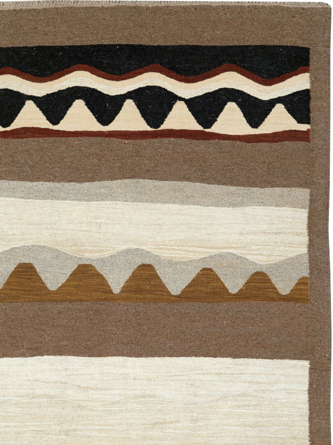 Modern Turkish Flatweave, No.27166 - Staging