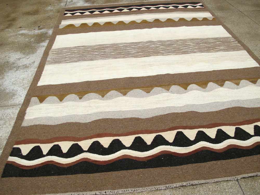 Modern Turkish Flatweave, No.27166 - Staging