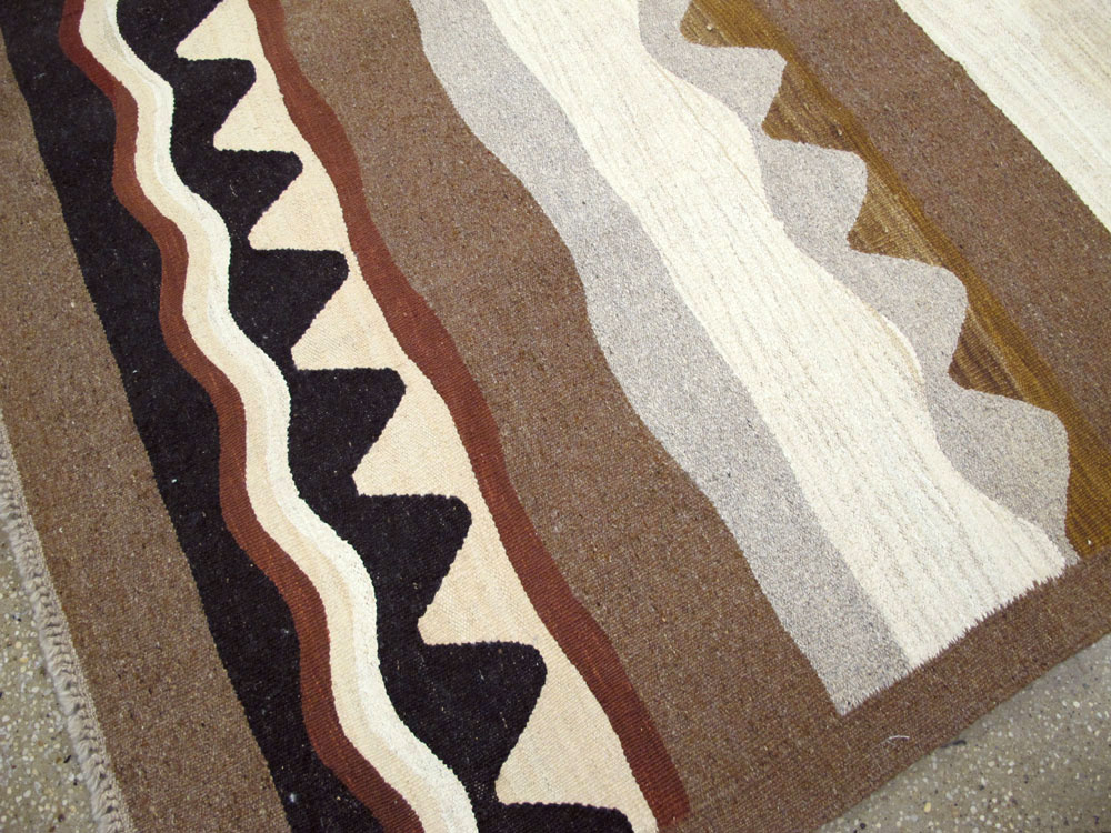 Modern Turkish Flatweave, No.27166 - Staging