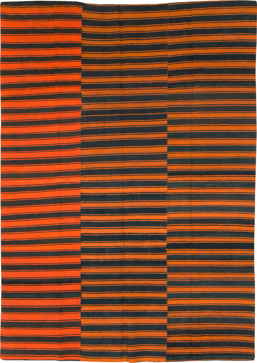 Vintage Turkish Flatweave Kilim Accent Rug, No.27175 - Staging