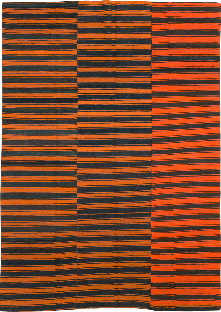 Vintage Turkish Flatweave Kilim Accent Rug, No.27175 - Staging