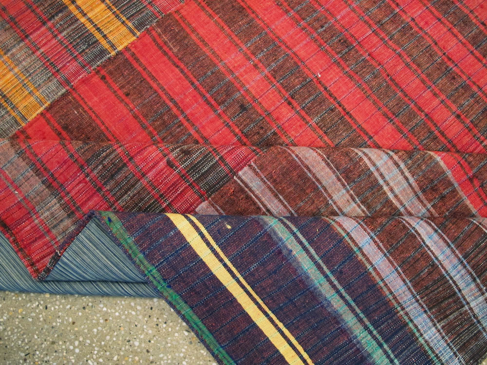 Vintage Turkish Flatweave Kilim Accent Rug, No.27177 - Staging