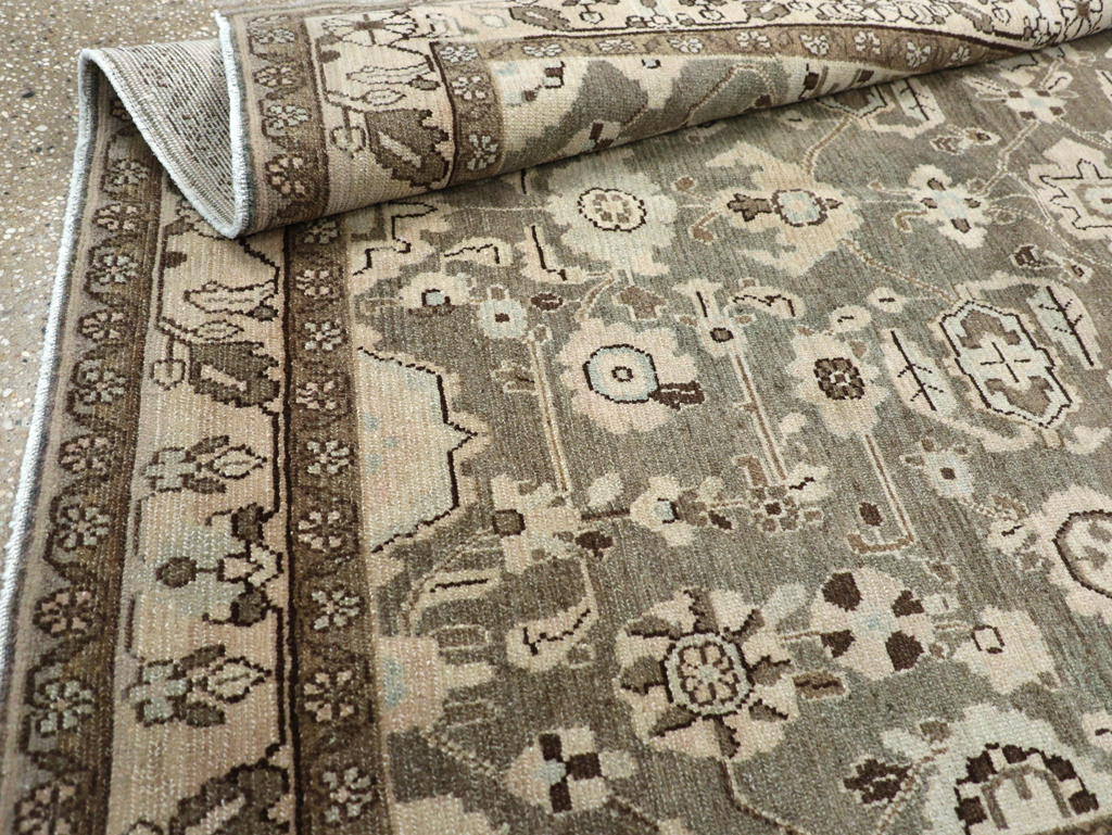 Vintage Persian Malayer Accent Rug, No.27189 - Staging