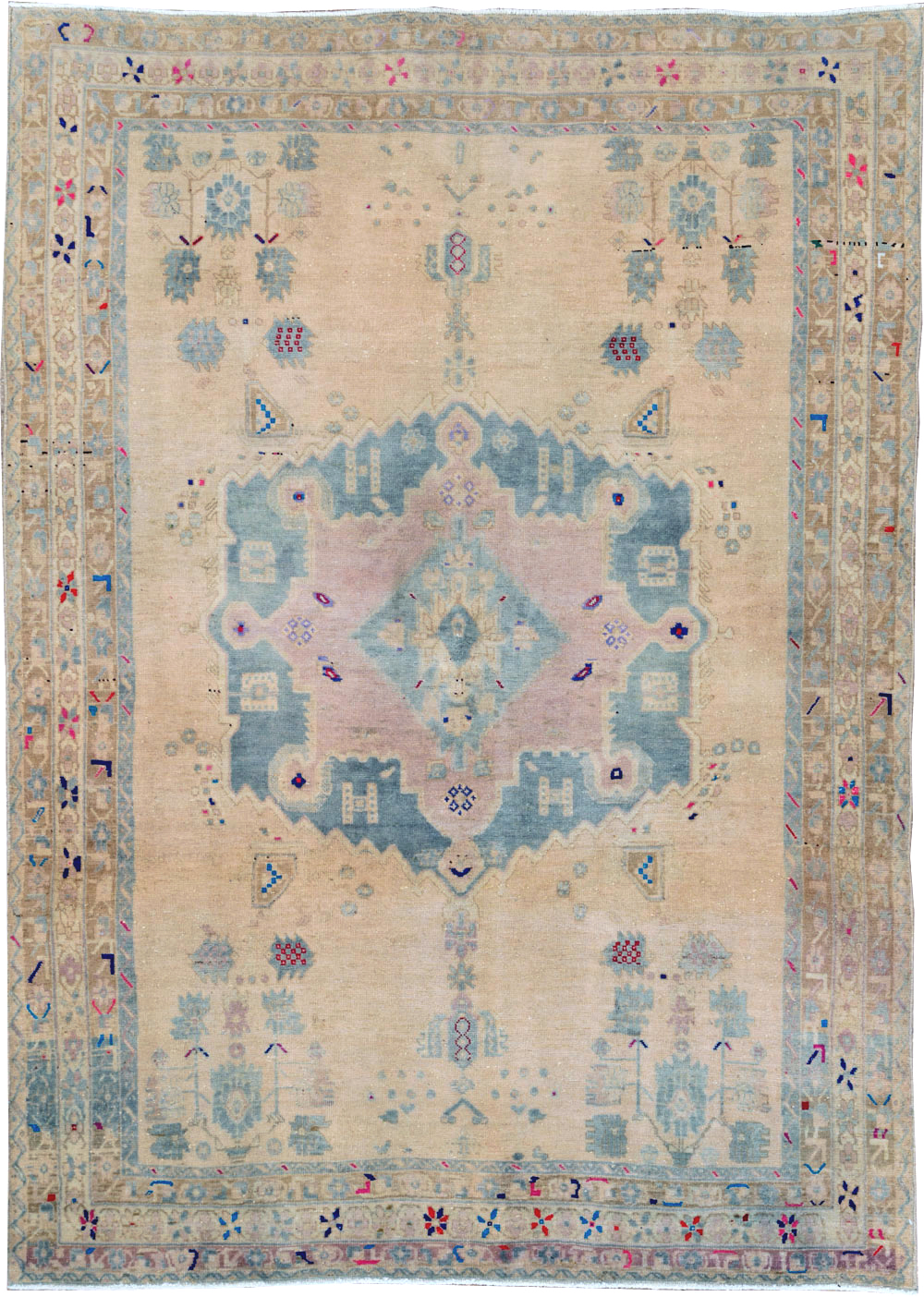 Vintage Persian Afshar Rug, No.27191 - Staging